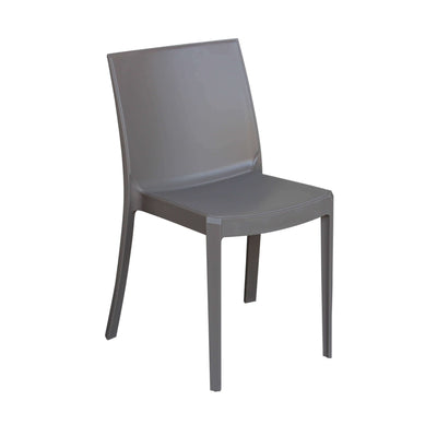 PERLA - sedia in polipropilene impilabile da esterno e interno Taupe Milani Home