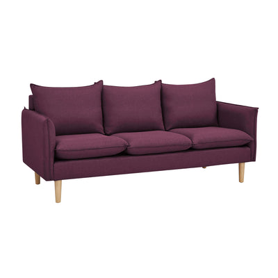 OLOF - divano 3 posti stile scandinavo Viola