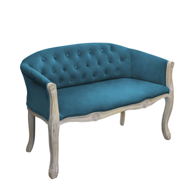KRUSTU - divano vintage in velluto Blu