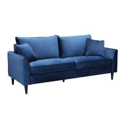 VELVET - divano in velluto tre posti Blu