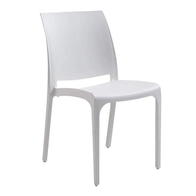 VOLGA - sedia da giardino in plastica Bianco