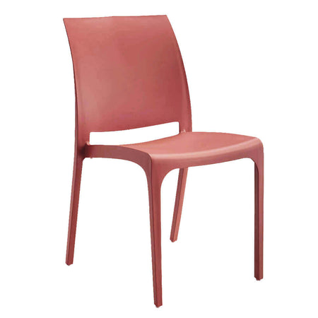 VOLGA - sedia da giardino in plastica Rosso