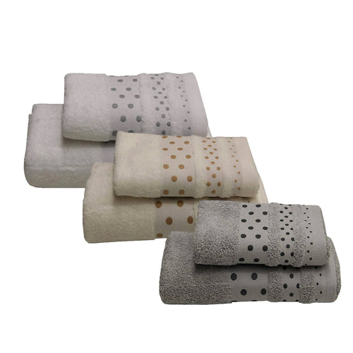 Completo Bagno 6 pezzi asciugamani in Spugna 3+3 viso e ospite in 100% puro cotone made in italy art. poison DALTEX Set Bagno L'Orchidea - Siderno, Commerciovirtuoso.it