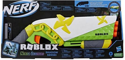 Nerf Roblox Ninja Legends: Shadow Sensei Dart Blaster, Codice Per Riscattare Oggetti Virtuali Esclusivi, 6 Freccette Elite Hasbro