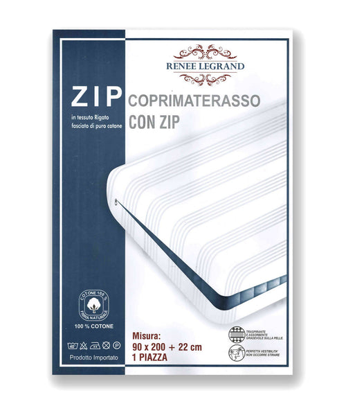 renee legrand Coprimaterasso letto singolo lettino 1 piazza a sacco con cerniera 100% cotone rigato mis.90x200+22 cm Renee Legrand tessile L'Orchidea - Siderno, Commerciovirtuoso.it