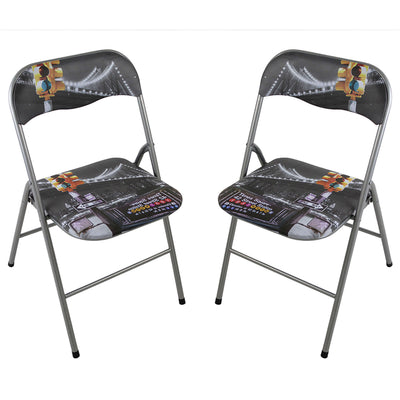 LAURALIE - set di 2 sedie pieghevoli salvaspazio Multicolor