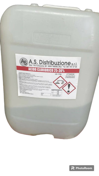 Acido Cloridrico 30-33% Muriatico 25 Kg Disincrostante Professionale Per Pulizia