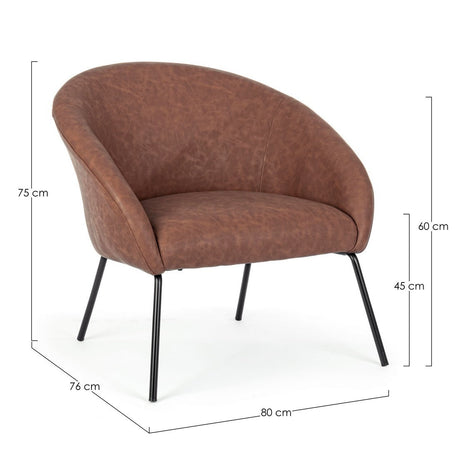 Poltrona "Aiko" per interno, Gambe In Acciaio Verniciato A Polvere 80 x 76 x 75h cm Casa e cucina/Arredamento/Soggiorno/Poltrone e sedie/Poltrone Decor Space - Altamura, Commerciovirtuoso.it