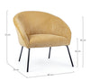 Poltrona Aiko per interno, Gambe In Acciaio Verniciato A Polvere 80 x 76 x 75h cm Casa e cucina/Arredamento/Soggiorno/Poltrone e sedie/Poltrone Decor Space - Altamura, Commerciovirtuoso.it