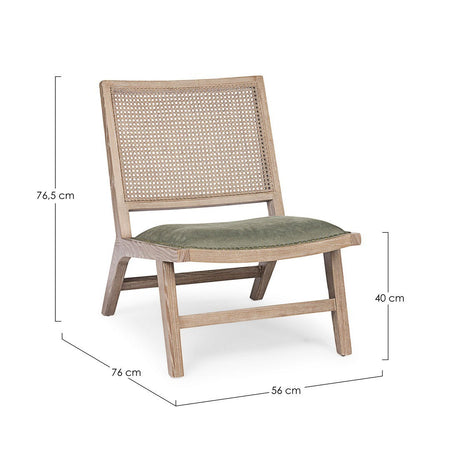 Poltrona "Cortilia" per interno, Struttura In Legno Di Frassino Con Finitura A Base Di Nitrocellulosa, 56 x 76 x 76.5h cm Casa e cucina/Arredamento/Soggiorno/Poltrone e sedie/Poltrone Decor Space - Altamura, Commerciovirtuoso.it