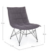Poltrona Mina per interno, Gambe In Acciaio Verniciato A Polvere Epossidica 54 x 71 x 77h cm Casa e cucina/Arredamento/Soggiorno/Poltrone e sedie/Poltrone Decor Space - Altamura, Commerciovirtuoso.it