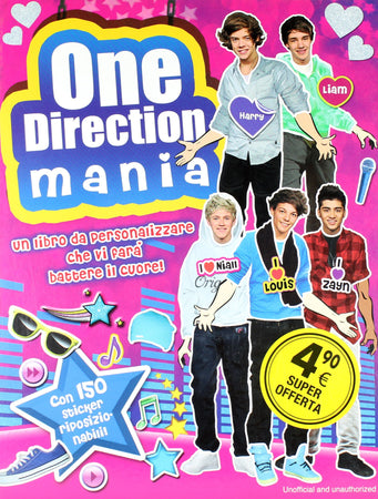 Libro "One Direction Mania Stickers" Libri/Arte cinema e fotografia/Musica Liquidator Italia - Nicosia, Commerciovirtuoso.it