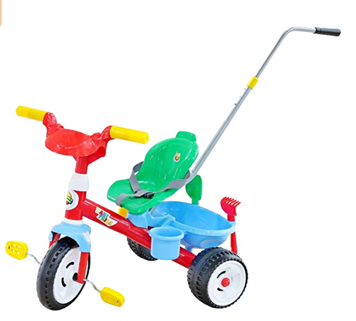 Giocattoli Polesie - Triciclo con manico e cinghie con set di sabbia  Triciclo per Bambini Bicicletta Equilibrio Adatto per età 1-3 Anni 