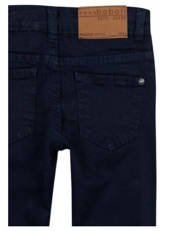 Pantalone Lungo Bambino Blu 5 Tasche Classico Estivo Pantaloni Bimbo Blu Scuro Navy in 98%Cotone pantalone bambino/ragazzo Piccole Canaglie - Tropea, Commerciovirtuoso.it