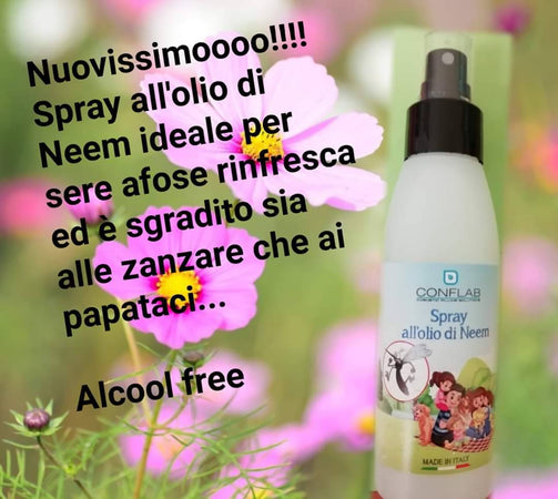 Spray Antizanzare e Lenitivo Repellente Insetti all'olio di Neem - Alcol  Free - commercioVirtuoso.it
