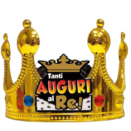 Corona Reale Auguri al Re con Applicazione Resinata idea regalo per festeggiato Party Compleanno Giochi e giocattoli/Giochi d'imitazione e accessori di travestimento/Accessori per travestimento/Bigiotteria e set di cosmetici e gioielli/Decorazioni per capelli Kondorama - Martinsicuro, Commerciovirtuoso.it