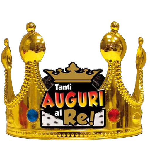 Corona Reale Auguri al Re con Applicazione Resinata idea regalo per  festeggiato Party Compleanno 
