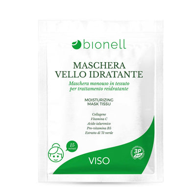 Bionell - Maschera In Tessuto Vello Idratante Con Estratti Bio 15ml Bellezza/Cura della pelle/Viso/Maschere Shamel Estetica - Aci Bonaccorsi, Commerciovirtuoso.it