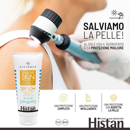 Histomer Histan Sensitive Skin Active Protection Spf 50 200ml Crema Alta Protezione Solare Pelli Sensibili E Allergiche solare spf 50 Beauty Sinergy F&C, Commerciovirtuoso.it