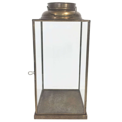 CARINE - lanterna in vetro e metallo Ottone antico