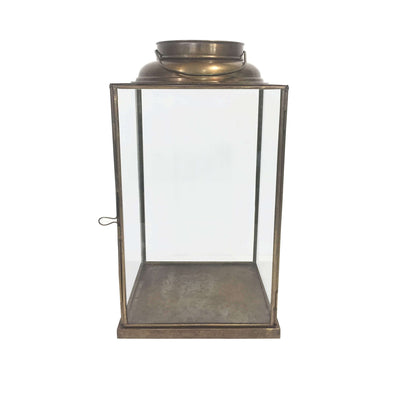 CARINE - lanterna in vetro e metallo Ottone antico Milani Home
