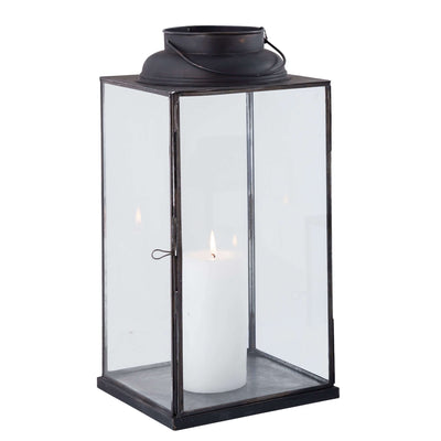 CAROLINE - lanterna in vetro e metallo Antracite Milani Home