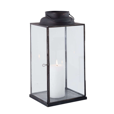 CAROLINE - lanterna in vetro e metallo Antracite Milani Home