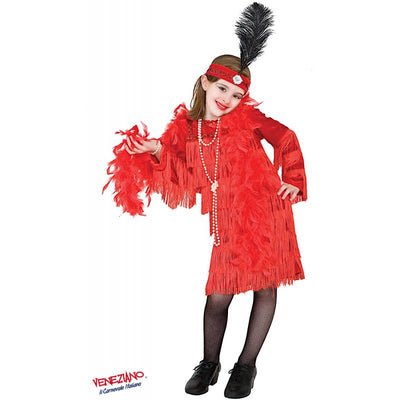 Costume carnevale lady charleston da 2 a 6 anni - veneziano 3602