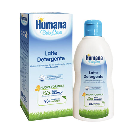 Humana Baby Care Latte Detergente 300ml 98% di ingredienti naturali  Detergente per Bambini Bimbi Nuova Formula 