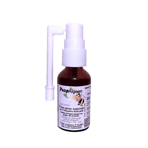 PropAlgeen spray al Propoli per la gola Naturale infuso idroalcolico con erogatore 20ml Spray per la gola Miele da agricoltura Biologica - Bagnoregio, Commerciovirtuoso.it