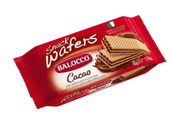 Wafer cacao Balocco monoporzione confezione da 25 e 30 pezzi Wafers Non solo caffè online - Albano Laziale, Commerciovirtuoso.it