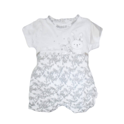 Tutina per Neonata Les Jolies Pagliaccetto Estivo in Cotone Grigio E Bianco Bambina 6-9 Mesi Maniche Corte Fantasia Coniglietto Art. 238/54 Moda/Prima infanzia/Abbigliamento/Bambina 0-24/Tutine e body/Pagliaccetti L’Orchidea - Siderno, Commerciovirtuoso.it