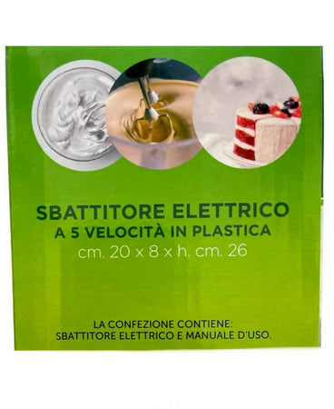 Sbattitore Elttrico AD Tech 5 Velocità Potenza Nominale 200watt Frullino Elettrico Per Montare , Sbattere Miscelare Corpo In Policarbonato