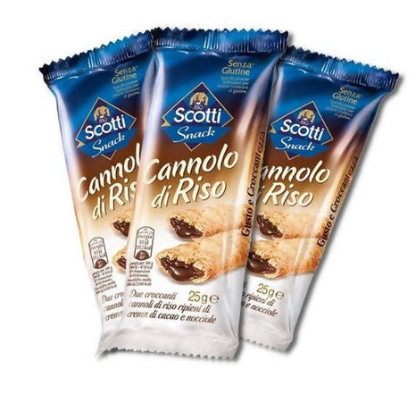 Riso Scotti Snack 30x Cannolo Di Riso Alla Nocciola Barretta 25 Gr Senza Glutine Biscotti Snack Mono Porzione Confezione Da 30 Pezzi Alimentari e cura della casa/Snack dolci e salati/Barrette ai cereali e barrette snack Franco Pausa Caffè - Albano Laziale, Commerciovirtuoso.it