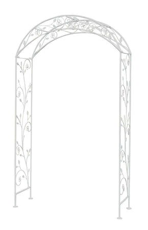 arco da giardino per rampicanti stile provenzale in ferro verniciato Bianco Milani Home