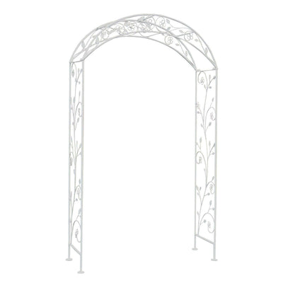 arco da giardino per rampicanti stile provenzale in ferro verniciato Bianco Milani Home