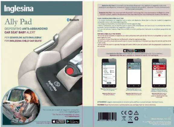 Inglesina Ally Pad, Dispositivo Anti-Abbandono, iOS/Android Sicurezza Sanitaria Gioia del Bimbo - Villa San Giovanni, Commerciovirtuoso.it