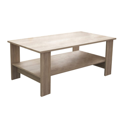 BERRY - tavolino da salotto moderno cm 100x55x41 h Rovere grigio