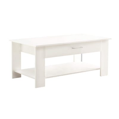 NICA - tavolino da salotto moderno cm 110x60x44 h Bianco