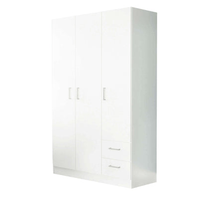 MERIN - armadio di design con 3 ante 2 cassetti Bianco