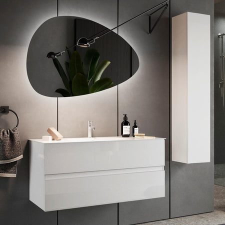 AURY - specchio moderno retroilluminato Bianco Milani Home