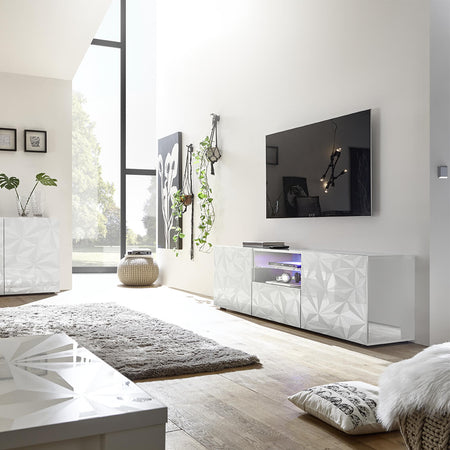 LION - porta tv moderno Bianco Milani Home