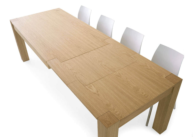 ELVIS - tavolo da pranzo moderno allungabile in rovere spazzolato 90x160/210/260 Marrone Milani Home