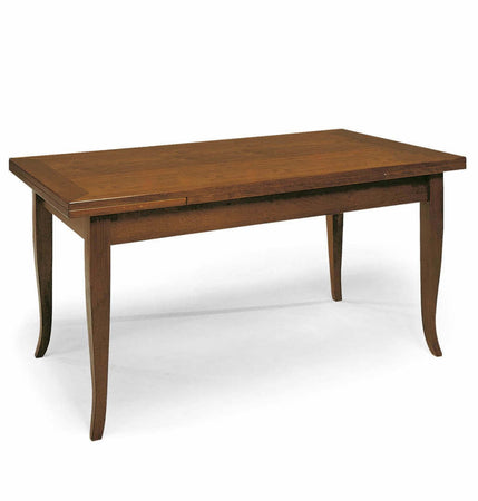 DONNY - tavolo da pranzo allungabile in legno massello 80x80/115/150 Tinta noce Milani Home