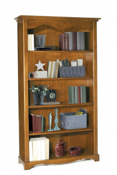 DAISY - libreria in legno massello 120x40x210 Tinta noce Milani Home