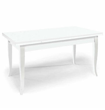 DONNY - tavolo da pranzo allungabile in legno massello 80x80/115/150 Bianco Milani Home