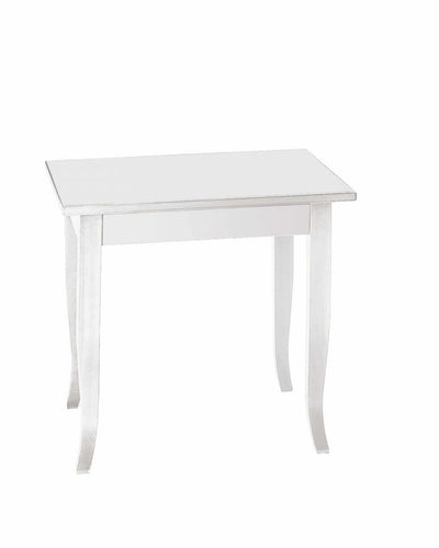 EDGAR - tavolo da pranzo in legno massello 80x80 Bianco