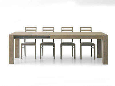 ELVIS - tavolo da pranzo moderno allungabile in rovere spazzolato 90x140/180/220 Grigio Milani Home