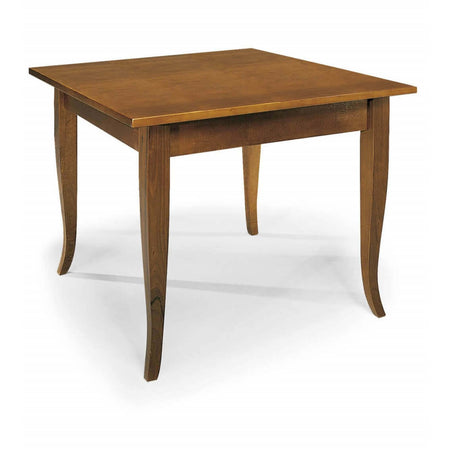 GEOFFREY - tavolo da pranzo allungabile a libro in legno massello 90x90/180 Tinta noce Milani Home