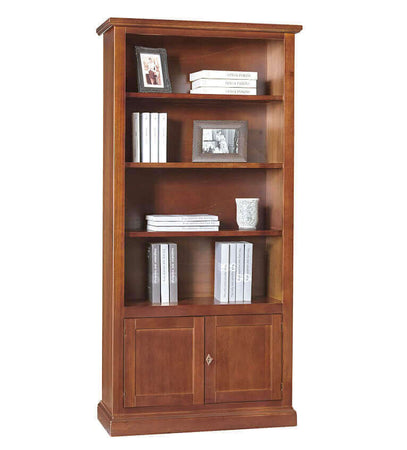 DESTINY - libreria in legno massello 90x41x186 Tinta noce Milani Home